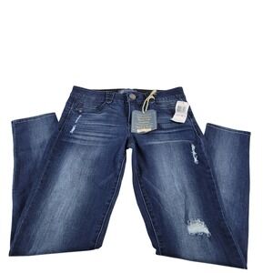 Democracy "Ab"solution Booty Lift Jegging Womens Size 6 Dark Wash Distressed